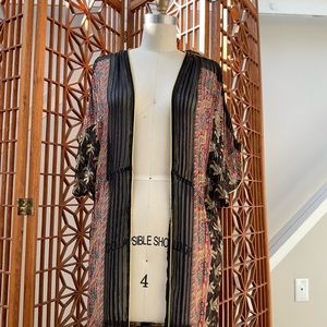 Vintage Paisley Silk Georgette Duster